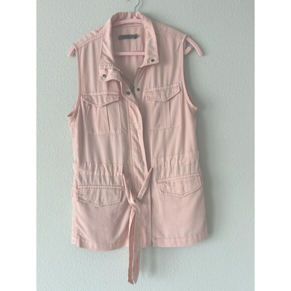Max Jeans Jackets & Blazers - Max Jeans Utility Vest Women's Size M Blush Pink Sleeveless Belted Cargo Vest
